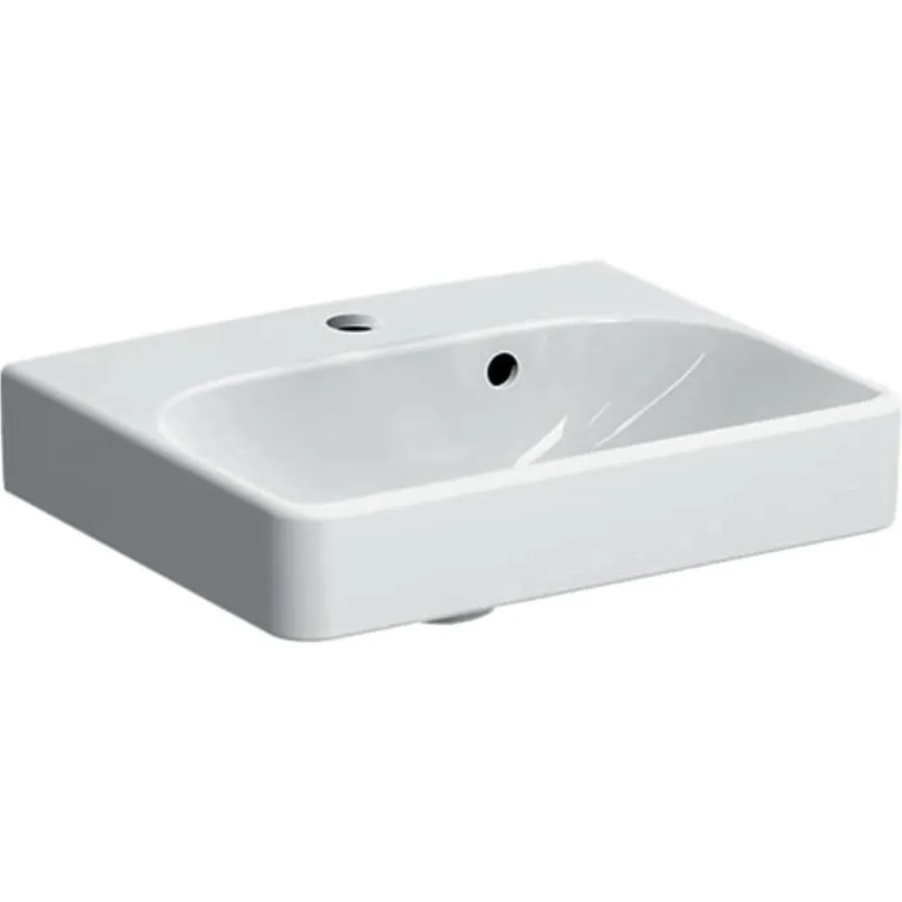 Geberit Smyle Square kézmosó, 45x16x36cm , csaplyuk középen