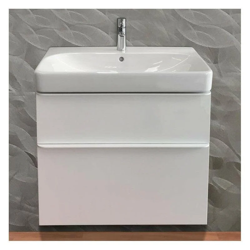 Geberit Smyle Square mosdó, 60x16,5x48cm, csaplyuk középen