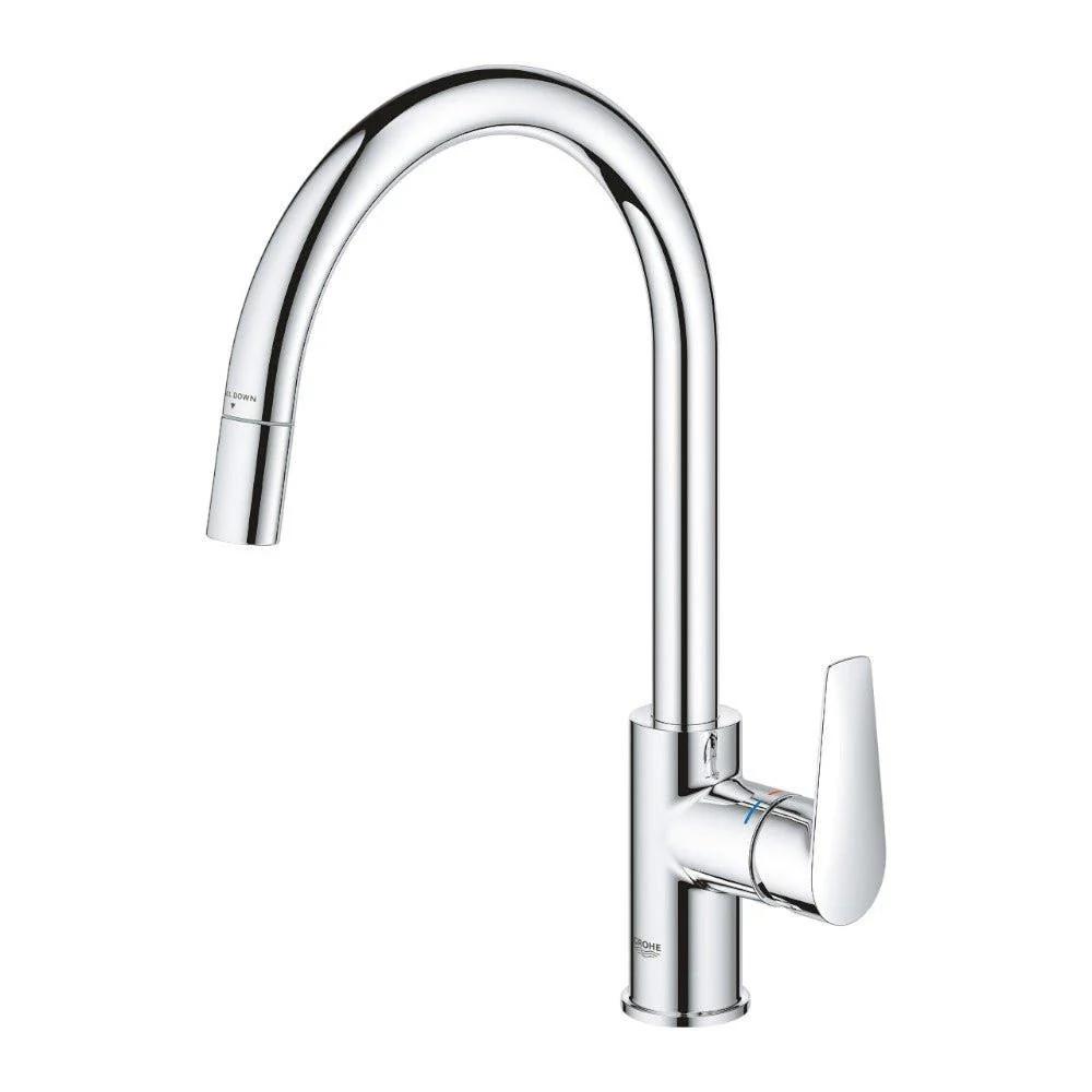 Grohe BauEdge mosogató csaptelep, kihúzható zuhanyfej (30536000)