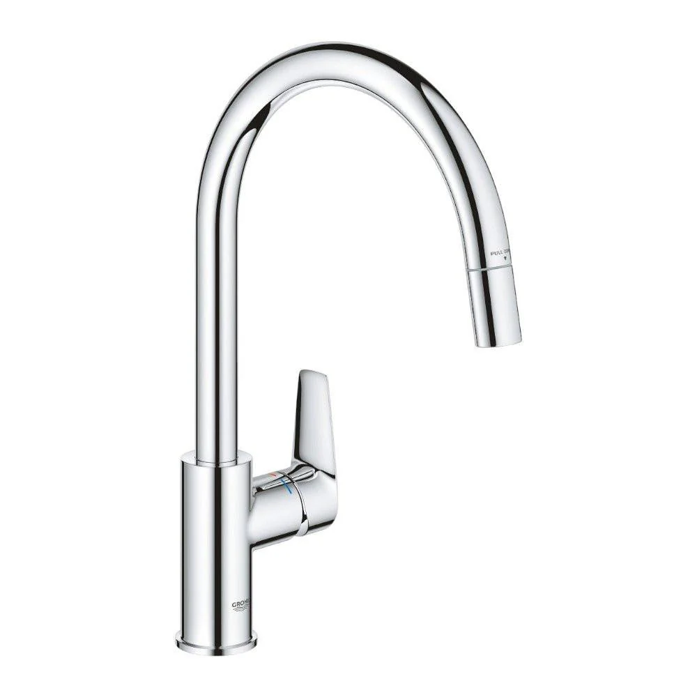 Grohe BauEdge mosogató csaptelep, kihúzható zuhanyfej (30536000)