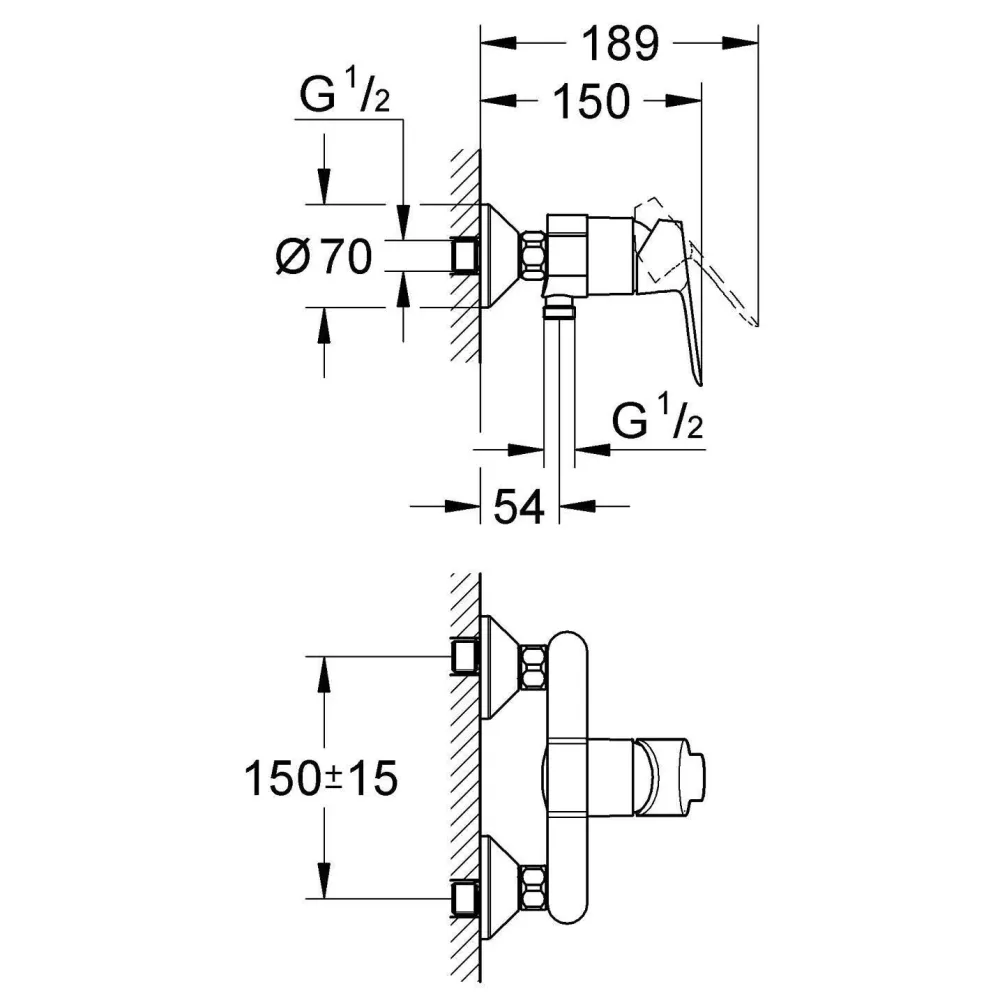Grohe Bauedge zuhany csaptelep (23333000)