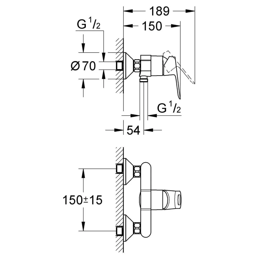 Grohe Bauloop zuhanycsaptelep (23340000)