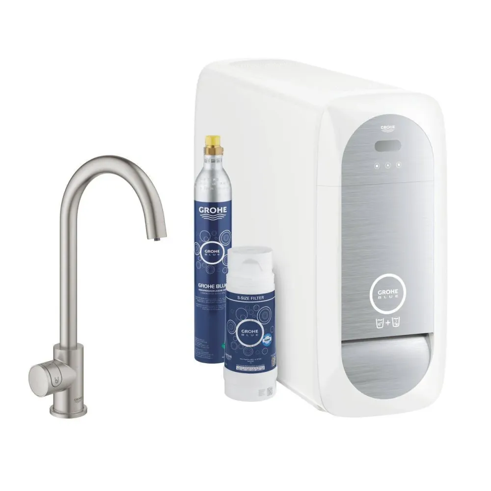 Grohe Blue Home Mono C-kifolyós kezdőkészlet, SuperSteel (31498DC1)