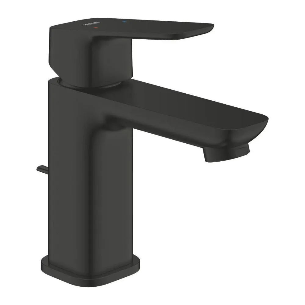 Grohe Cubeo mosdó csaptelep, húzórudas leeresztővel, S-es méret, matt fekete (1016942430)