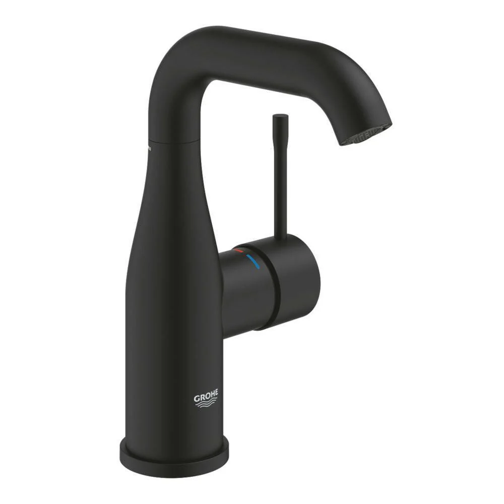 Grohe Essence mosdócsaptelep M-es méret, leeresztő nélkül, szín: phantom black (24176KF1)