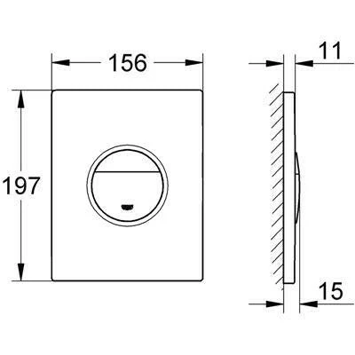 Grohe Nova Cosmopolitan wc-tartály nyomólap fehér (38765SH0)
