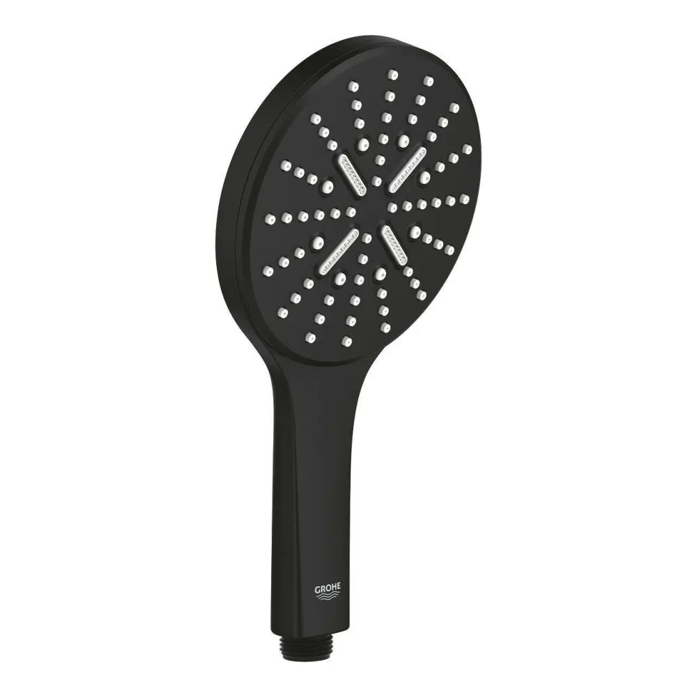 Grohe Rainshower SmartActive 130 kézizuhany, 3 féle vízsugárral, szín: phantom black (22127KF0)