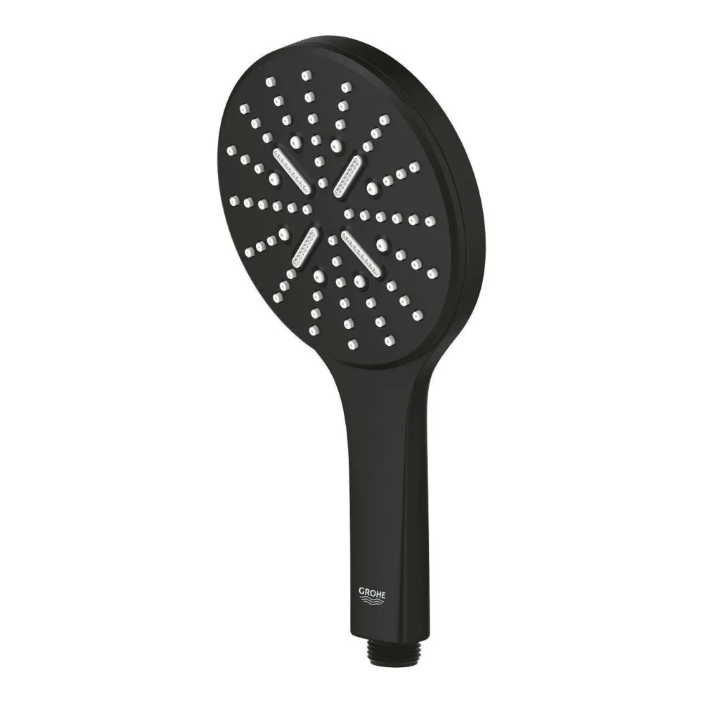 Grohe Rainshower SmartActive 130 kézizuhany, 3 féle vízsugárral, szín: phantom black (22127KF0)