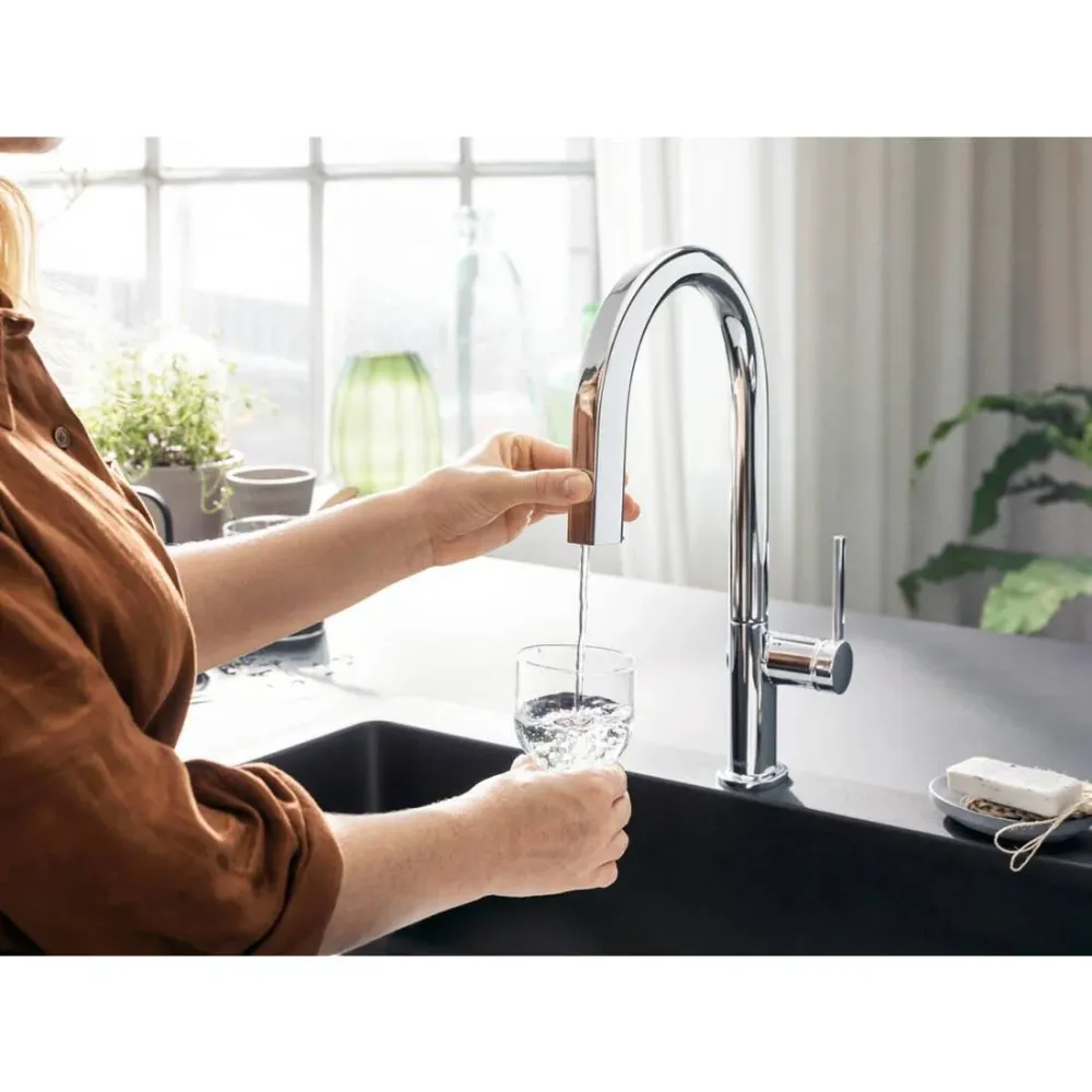 Hansgrohe Aqittura M91 Filtersystem konyhai csaptelep 210, kihúzható kifolyó, 1jet, sBox (76800000)