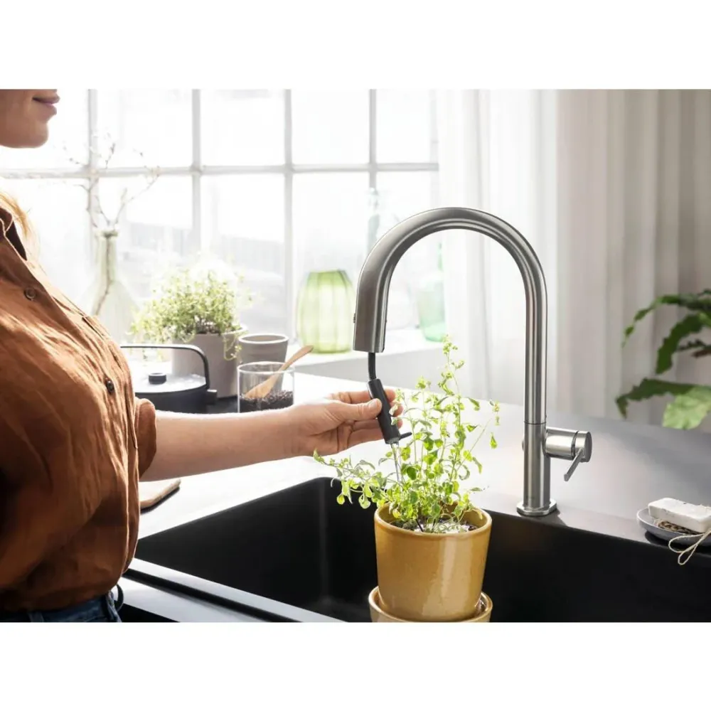 Hansgrohe Aqittura M91 Filtersystem konyhai csaptelep 210, kihúzható kifolyó, 1jet, sBox (76800000)