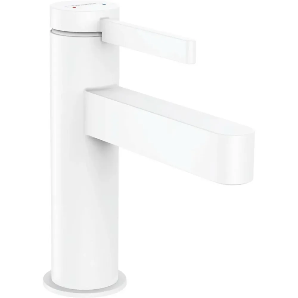 Hansgrohe Finoris mosdócsaptelep 100, push-open lefolyógarnitúra, matt fehér (76010700)