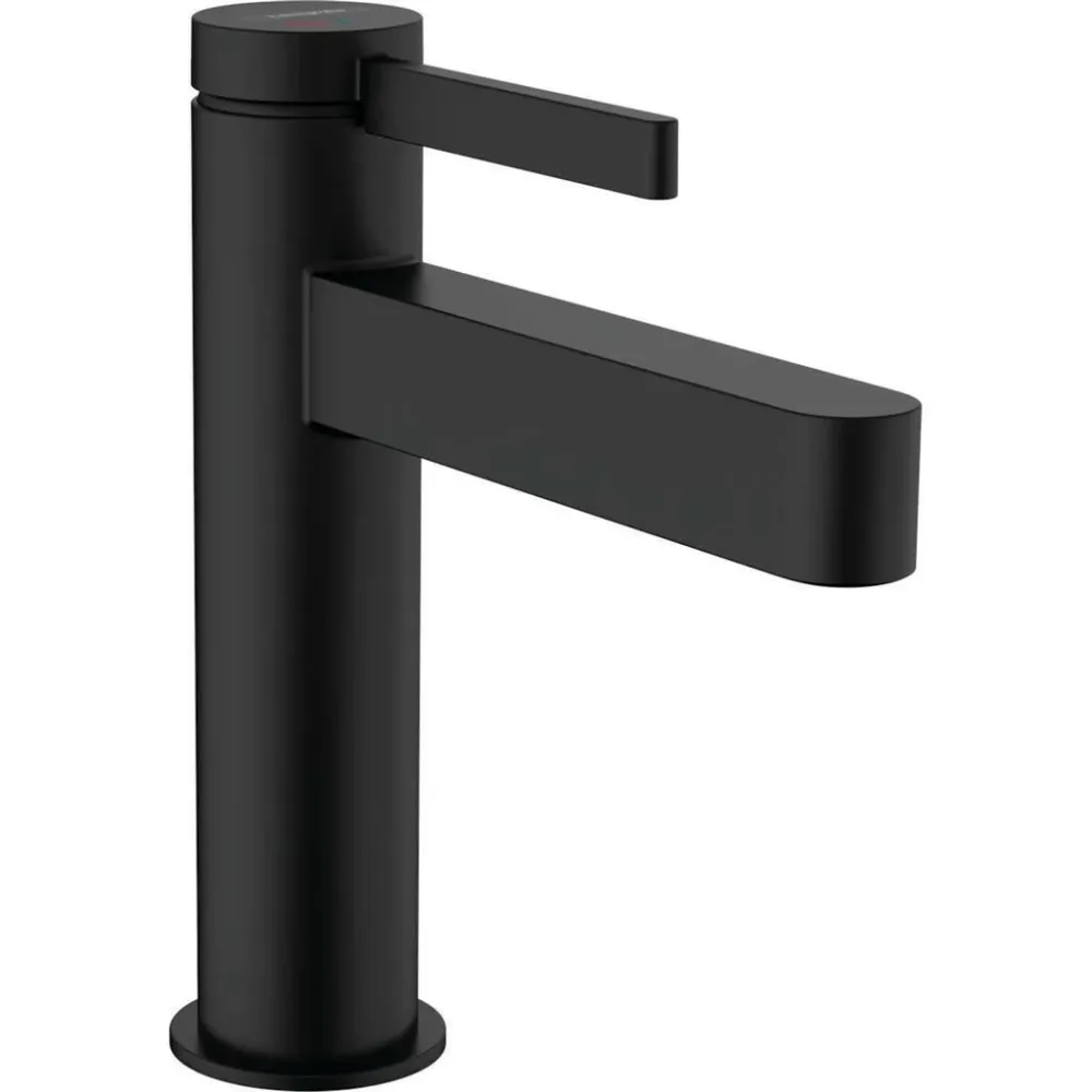 Hansgrohe Finoris mosdócsaptelep 110, CoolStart, push-open lefolyógarnitúra, matt fekete (76024670)