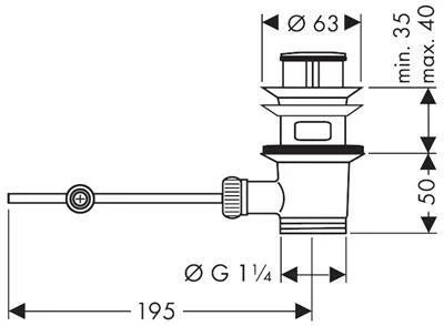 Hansgrohe leeresztő-garnitúra automata (94139000)