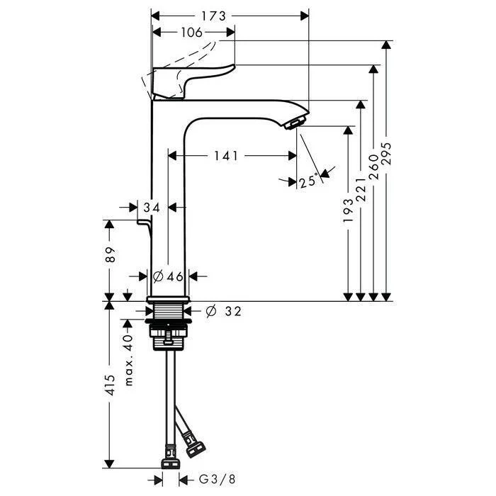 Hansgrohe Metris mosdócsaptelep 200