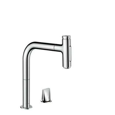 Hansgrohe Metris Select M71 2-lyukú konyhai csaptelep 200 kihúzható kifolyó (M7120), króm ( 73818000 )