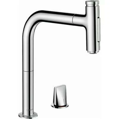 Hansgrohe Metris Select M71 2 lyukú konyhai mosdócsapt. kihúzható kifolyó, 200 2jet, króm ( 73819000 )