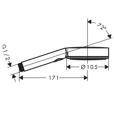 Hansgrohe Pulsify Select Kézizuhany 105, 3 jet RelAXORation EcoSmart, matt fehér ( 24111700 )