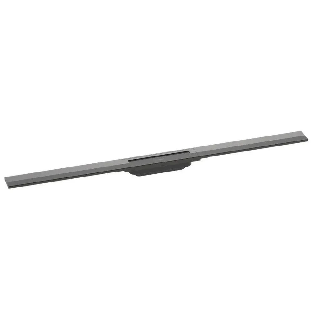 Hansgrohe RainDrain Flex zuhanylefolyó színkészlet 100 cm, formára vágható, szálcsiszolt fekete (56046340)