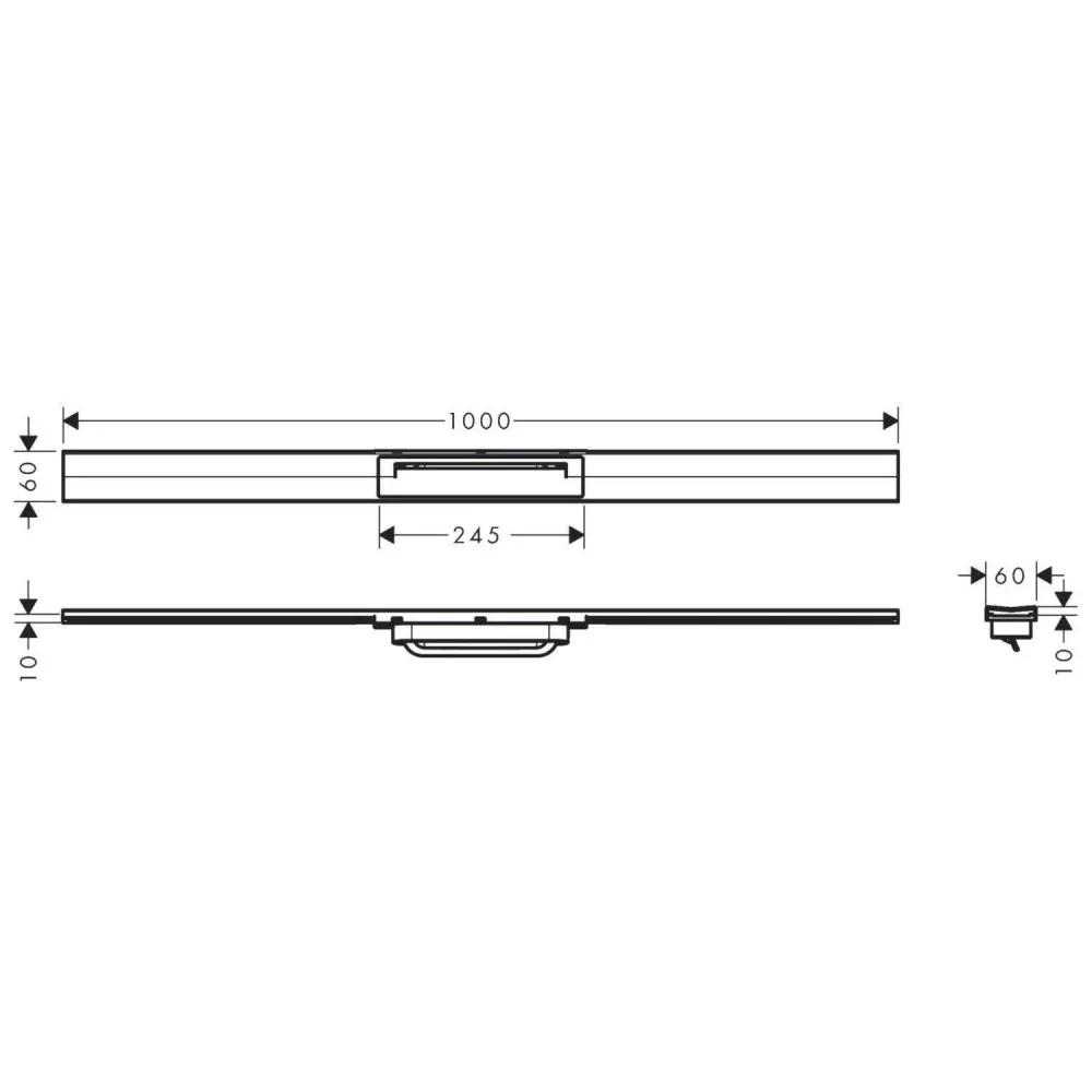 Hansgrohe RainDrain Flex zuhanylefolyó színkészlet 100 cm, formára vágható, szálcsiszolt rozsdamentes acél (56046800)