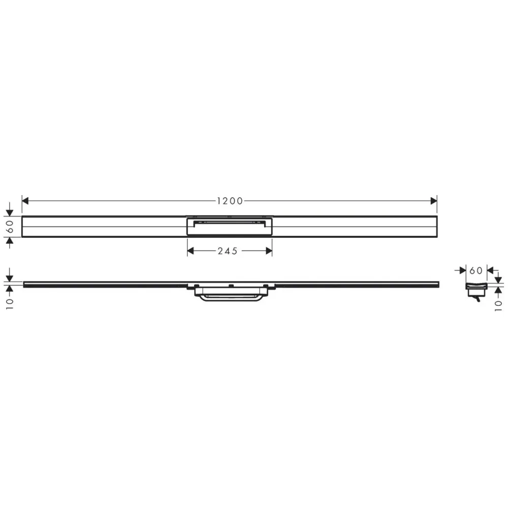 Hansgrohe RainDrain Flex zuhanylefolyó színkészlet 120 cm, formára vágható, szálcsiszolt bronz (56047140)
