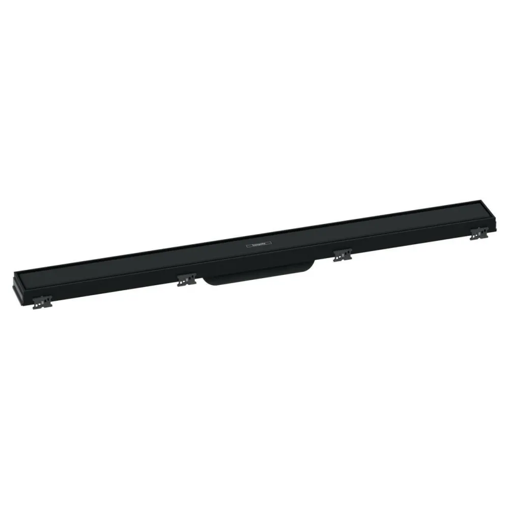 Hansgrohe RainDrain Match zuhanylefolyó színkészlet 80 cm, állítható magasságú keret, matt fekete (56038670)