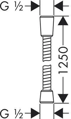 Hansgrohe Sensoflex zuhanygégecső 125 cm (28132000)