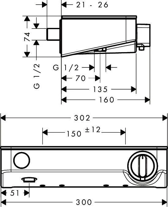 Hansgrohe ShowerTablet Select 300 zuhany termosztát