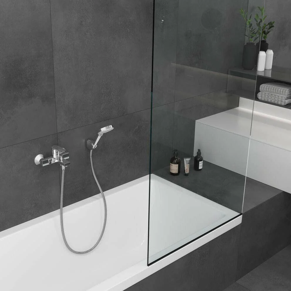 Hansgrohe Vernis Shape egykaros kádcsaptelep falsíkon kívüli szereléshez