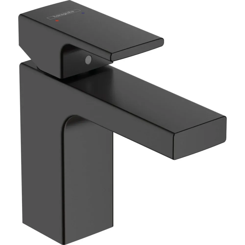 Hansgrohe Vernis Shape egykaros mosdócsaptelep 100, automata lefolyógarnitúrával, matt fekete