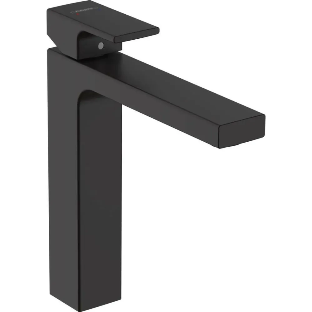 Hansgrohe Vernis Shape Egykaros mosdócsaptelep 190, automata lefolyógarnitúrával, matt fekete (71562670)