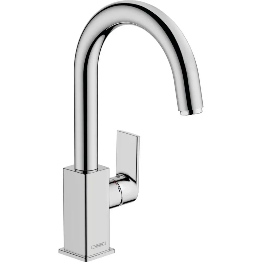 Hansgrohe Vernis Shape Egykaros mosdócsaptelep elforgatható kifolyó, automata lefolyógarnitúra, króm (71564000)