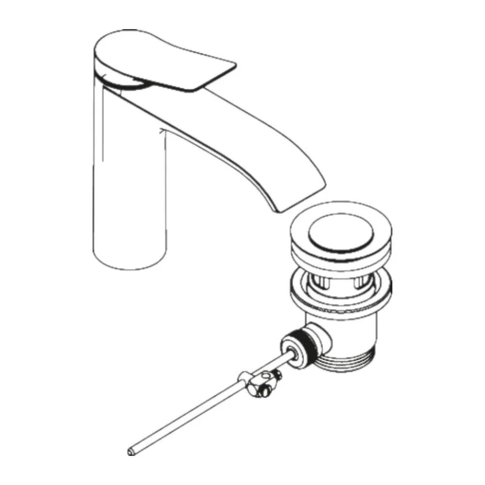 Hansgrohe Vivenis egykaros mosdócsaptelep 110, CoolStart, automata lefolyógarnitúra (75023000)