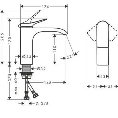 Hansgrohe Vivenis mosdócsaptelep 110, lefolyógarnitúra nélkül, matt fehér ( 75022700 )