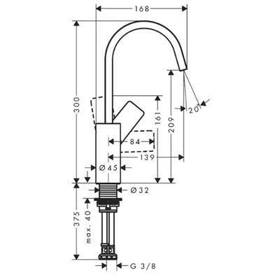 Hansgrohe Vivenis mosdócsaptelep 120, elforgatható kifolyóval, lefolyógarnitúra nélkül, matt fekete ( 75032670 )