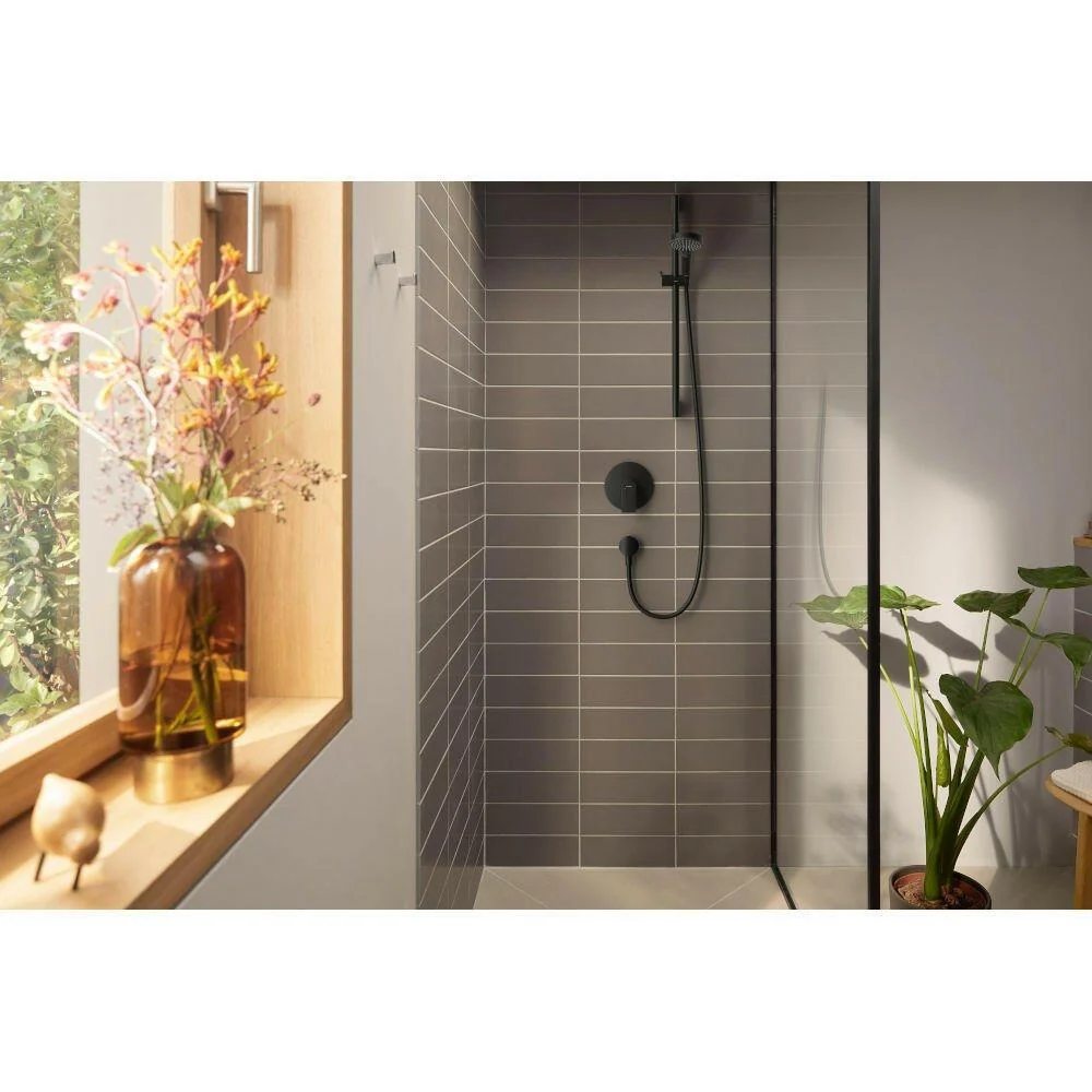Hansgrohe Zebris zuhanycsaptelep falsík alatti szereléshez - iBox alaptesthez, matt fekete (72592670)