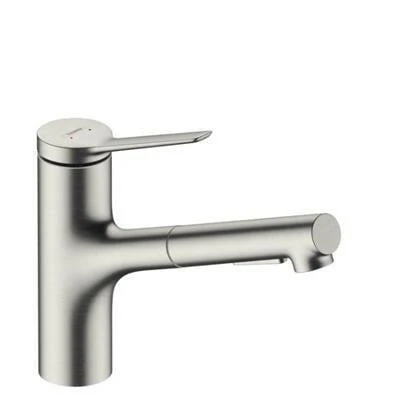 Hansgrohe Zesis M33 konyhai csaptelep 150, kihúzható kifolyó, 2jet, sBox, rozsdamentes acél hatású ( 74803800 )