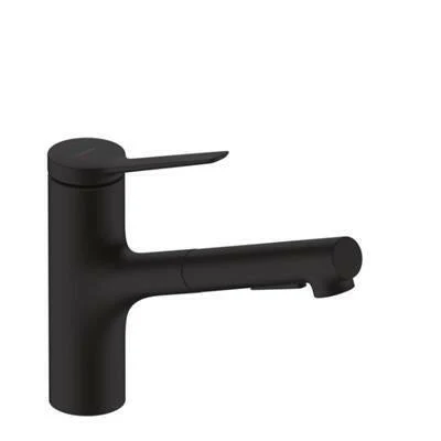 Hansgrohe Zesis M33 konyhai csaptelep 150, kihúzható kifolyó, 2jet, matt fekete ( 74800670 )