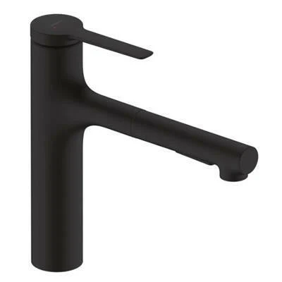 Hansgrohe Zesis M33 konyhai csaptelep 160, kihúzható kifolyó, 2jet, matt fekete ( 74801670 )