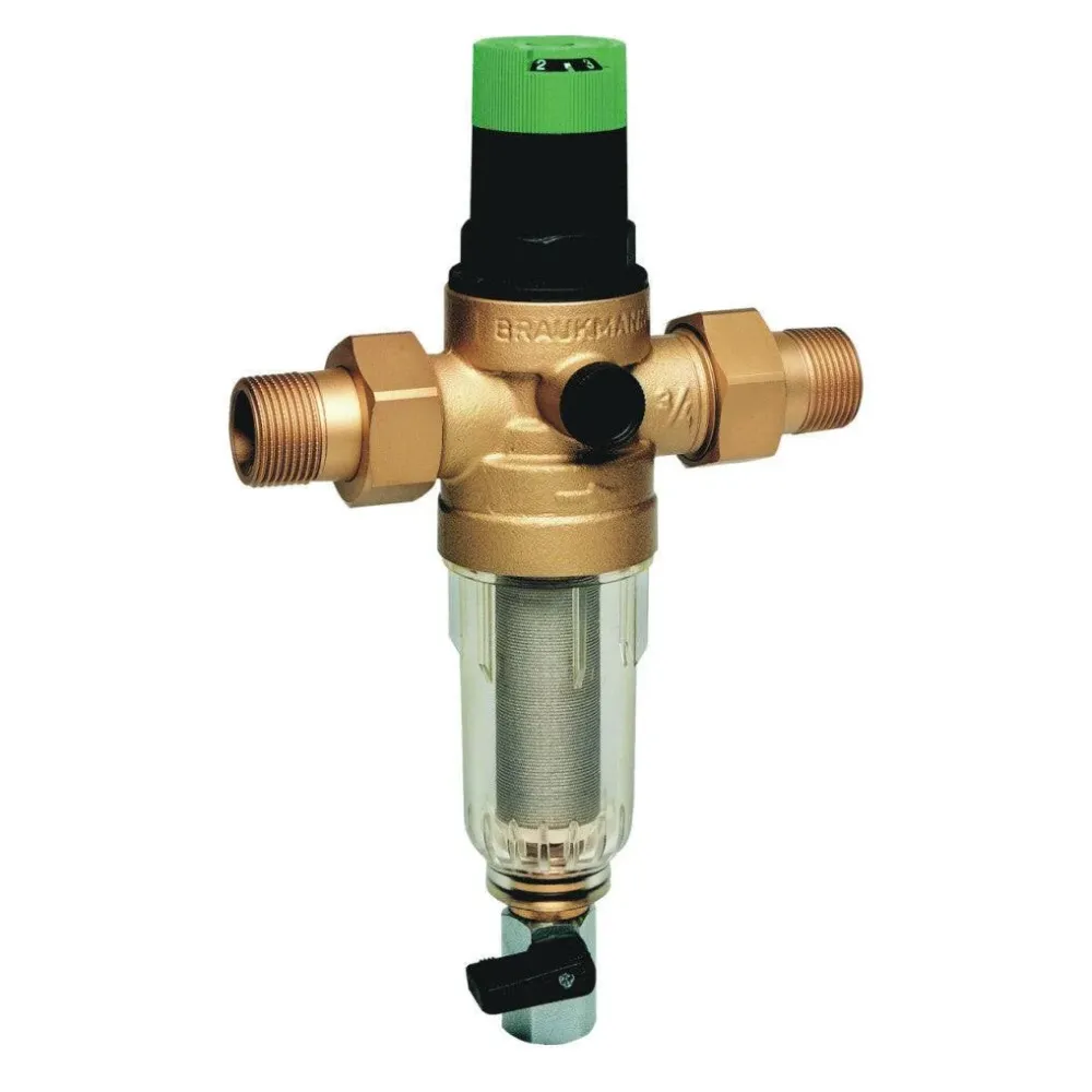 Honeywell ivóvíz szűrő+nyomásszabályozó MiniPlus 3/4" réz szűrőcsésze PN16 max 40°C kvs=2,9