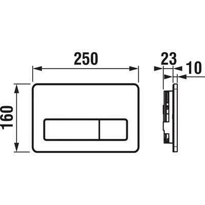 Jika PL3 Single Flush nyomólap, dual flush, fehér (H8936620000001)