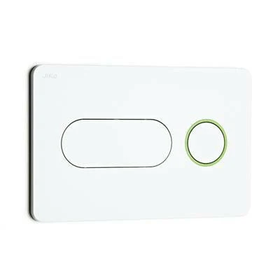 Jika PL8 nyomólap, fehér/zöld gyűrűvel, dual flush (H8936460000001)