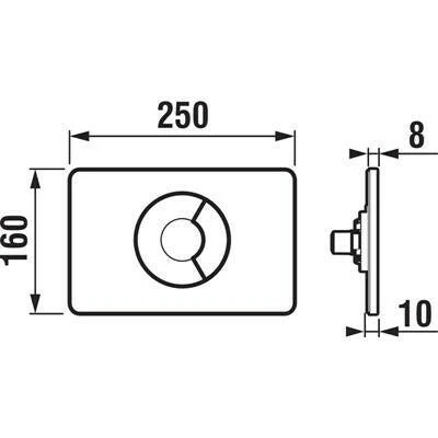 Jika PL9 Modul nyomólap, dual flush, fehér (H8936760000001)