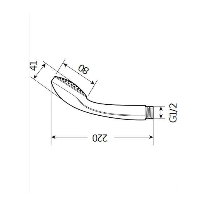 Jika Rio kézizuhany, 1 funkciós, króm, 8 cm átmérő ( H3611R00040011 )