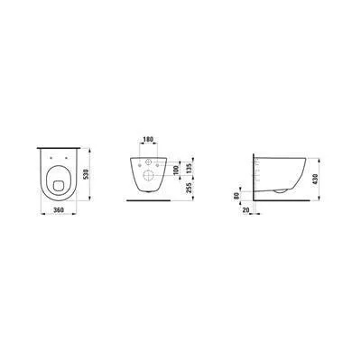 Laufen Pro S WC, fali, lapos öblítésű ( H8209590000001 )