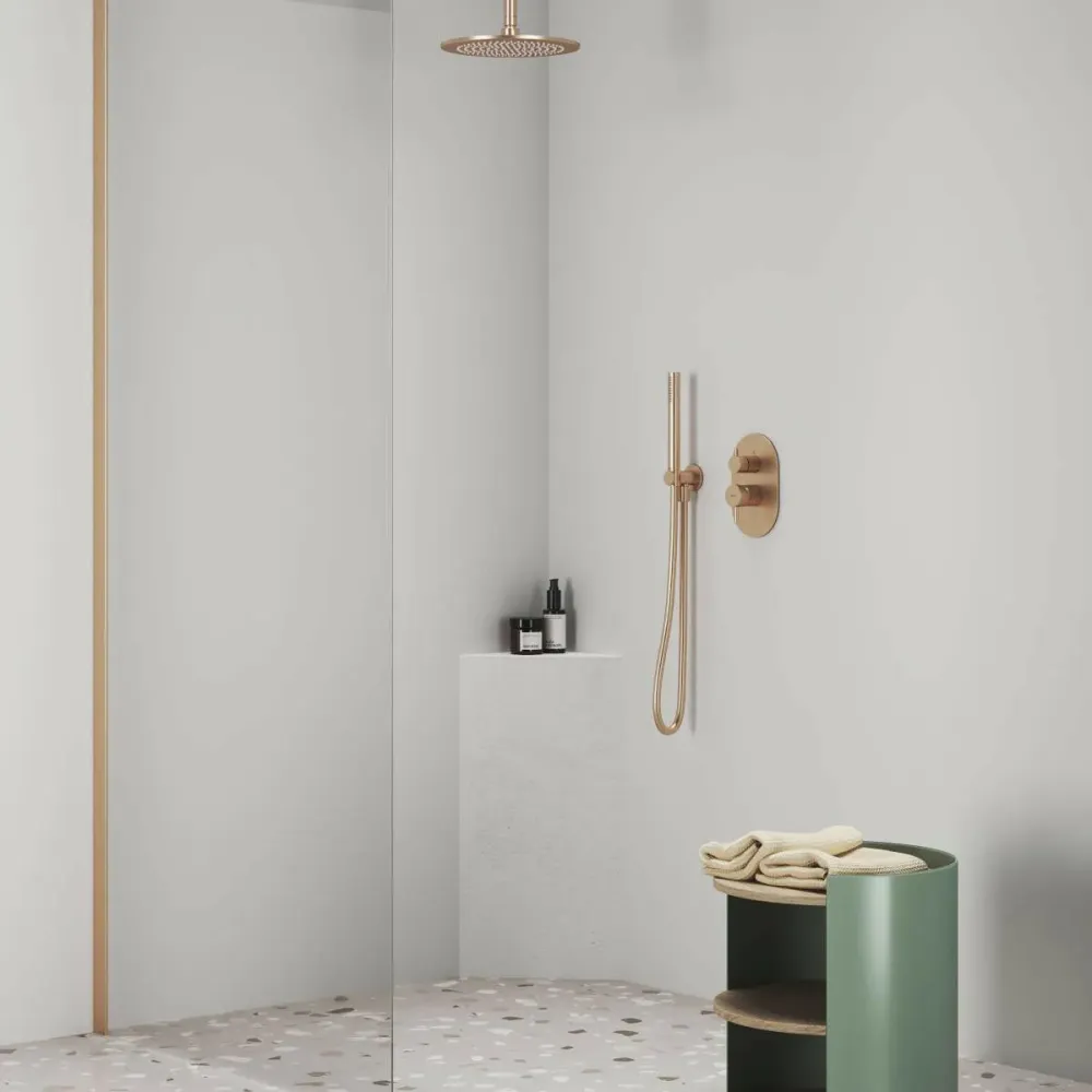 Ravak Espirit zuhanycsaptelep falba süllyesztett, kétutas, belső egység nélkül, rose gold (X070362)