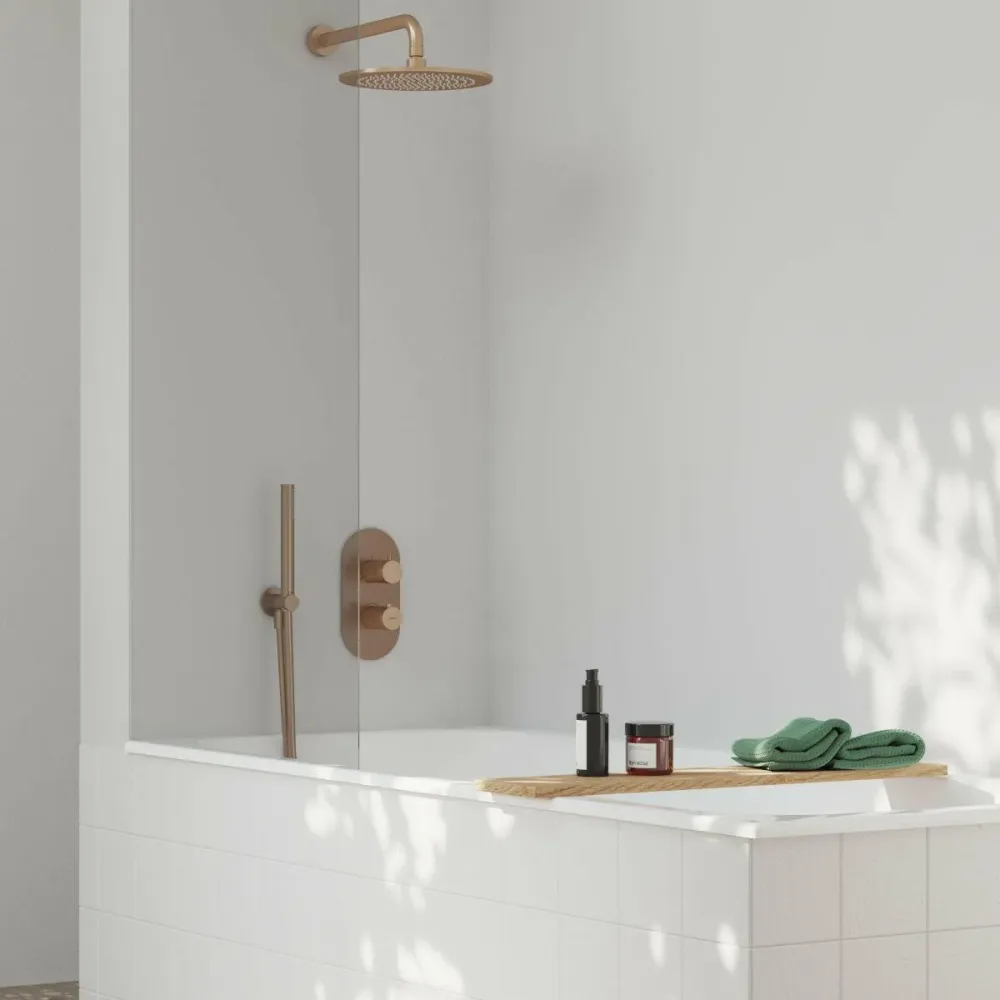 Ravak Espirit zuhanycsaptelep falba süllyesztett, termosztátos, háromutas, belső egység nélkül, rose gold (X070363)