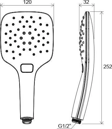 RAVAK zuhanyfej kézi Air 3 funkciós fehér 120mm 9510.aug ( X07P349 )