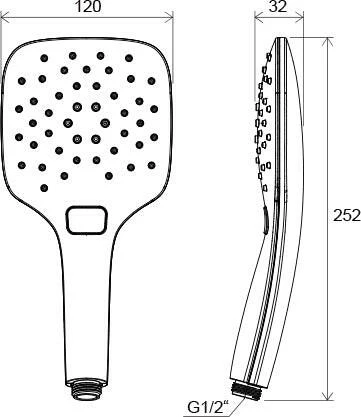 RAVAK zuhanyfej kézi Air 1 funkciós fehér 120mm 959.00 ( X07P351 )
