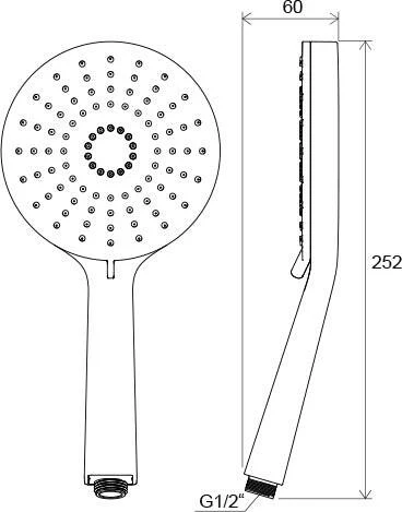 Ravak zuhanyfej lapos 3 funkciós flat XXL 140mm 961.00 ( X07P344 )