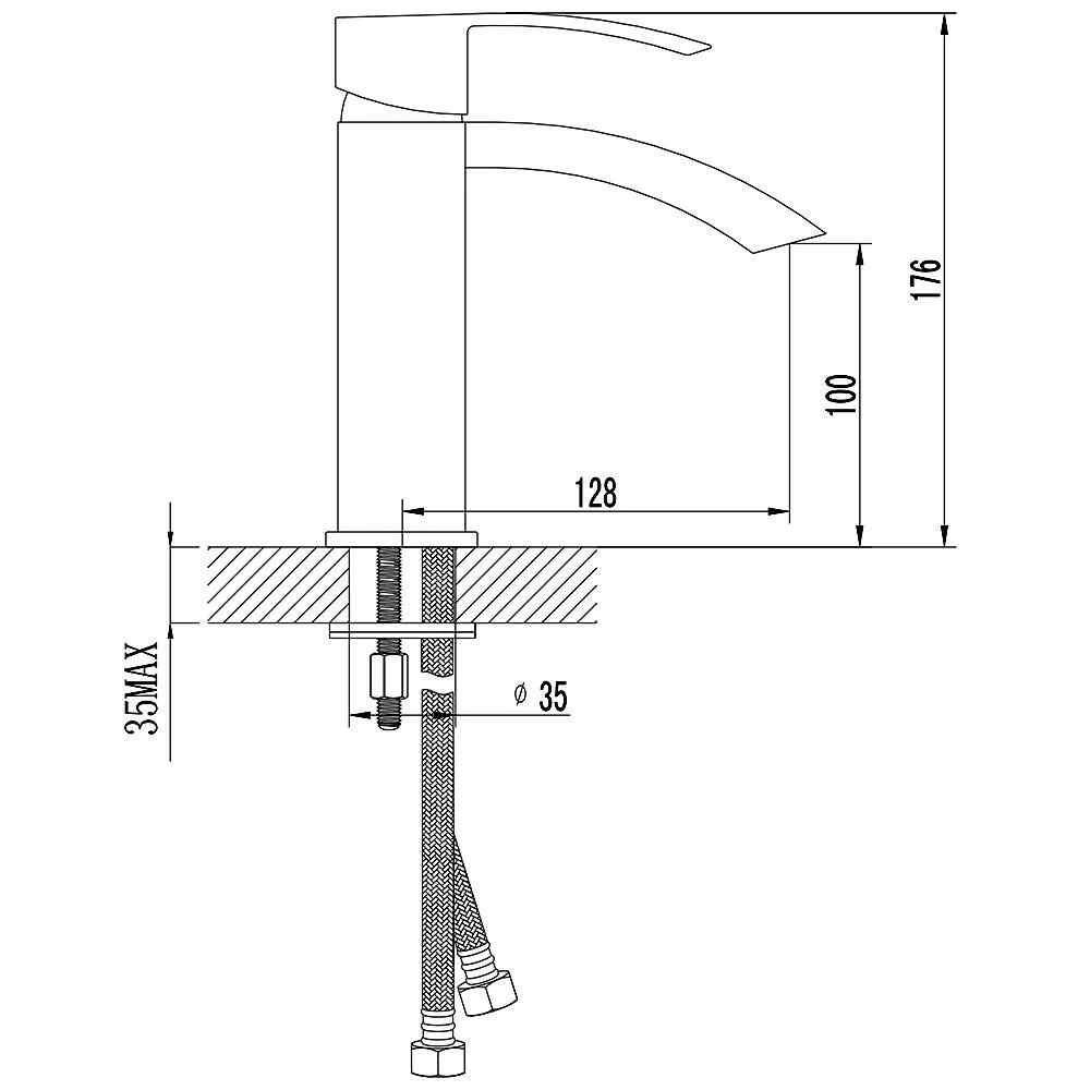 Sapho Ginko mosdó csaptelep leeresztő nélkül 176 mm (1101-02)